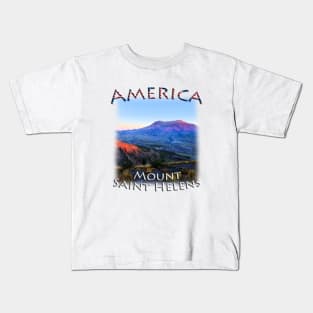 America - Washington - Mount Saint Helens Kids T-Shirt